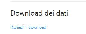 Download dei dati Instagram