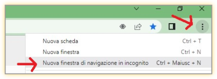 Navigazione anonima chrome