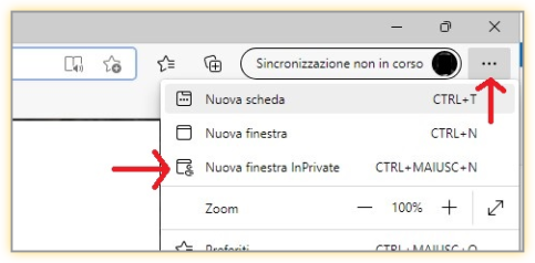 Navigazione anonima Edge Navigazione anonima Edge