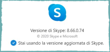 Skype versione 8.66.0.74 Skype versione 8.66.0.74